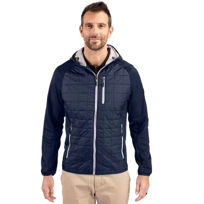 Мужская гибридная куртка Rainier Primaloft Mens Eco на молнии синего цвета