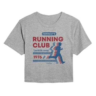 Женская укороченная футболка с графическим рисунком Forrests Running Club