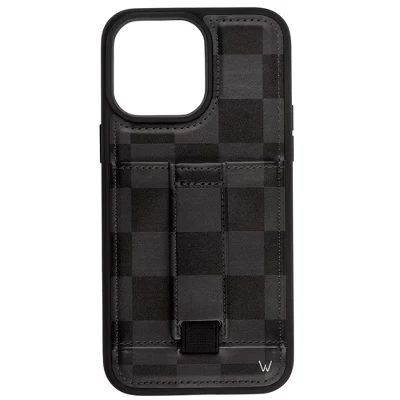 Чехлы Чехол для телефона iPhone 14 Pro Max с бумажником и ремешком для пальцев midnight check
