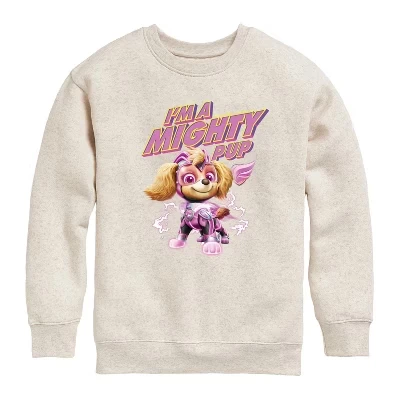 Флисовая толстовка с длинным рукавом для мальчиков - Paw Patrol - I'm A Mighty Pup с графическим рисунком.
