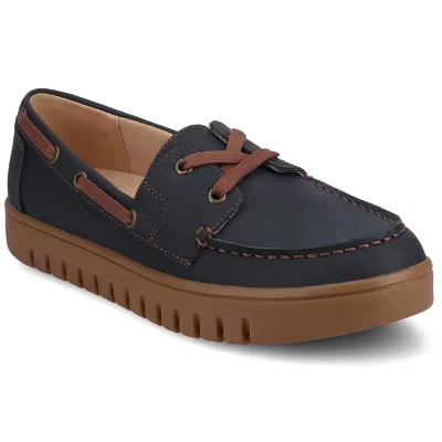 Женские мокасины Journee Marion Boat Shoe синего цвета