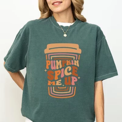 Окрашенная футболка с чашечкой Pumpkin Spice Me Up Cup