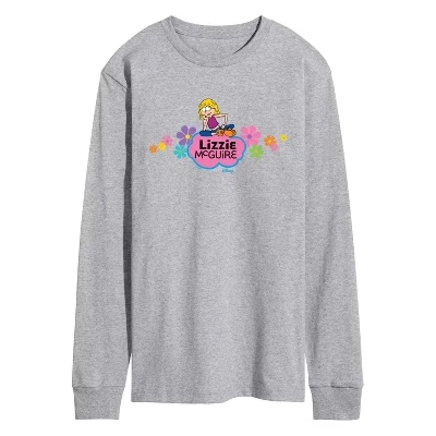 Мужской лонгслив Lizzie McGuire Logo, серый меланж
