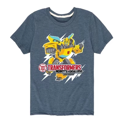 Футболка с рисунком Robots In Disguise с коротким рукавом heather blue