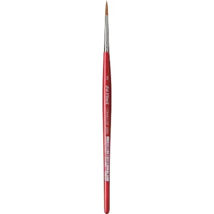 Кисть для рисования COSMOTOP-SPIN Silk, Синтетическая, акварельная, Круглая, Размер 3