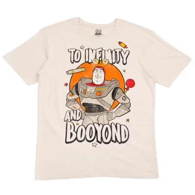 Винтажная семейная футболка Pixar Halloween Vintage Wash в тон бежевой