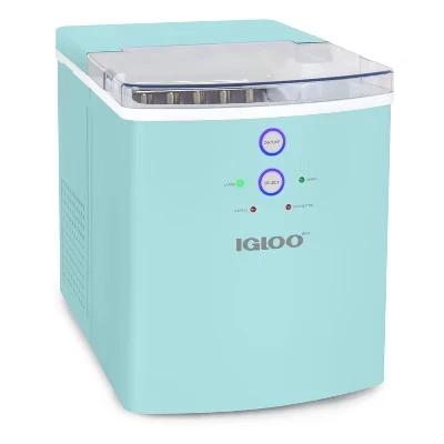 Настольный портативный льдогенератор Igloo 15 кг/сут, бирюзовый