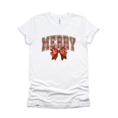 Женская футболка в клетку Coquette Merry с коротким рукавом и графическим рисунком белого цвета