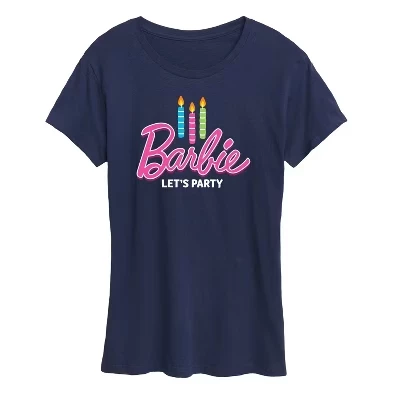 Женская футболка Barbie Let's Party с принтом, синяя