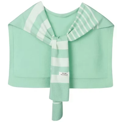 Women's Stripes Sweater Shawl Wraps Knitted Knotted Multicolor Fashion Casual Scarf for Travel Office 1 Pc cyan