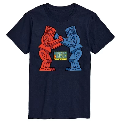 Мужская футболка с коротким рукавом и рисунком Rock Sock Em Robots