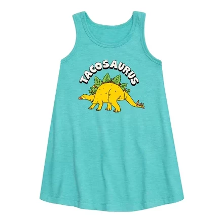 Платье для девочек Instant Message Tacosaurus бирюзовое