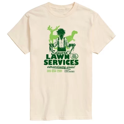 Мужская футболка с коротким рукавом Edwards Lawn Services кремового цвета с графическим рисунком