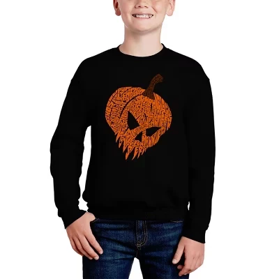 Толстовка с круглым вырезом от Evil Pumpkin - Boy's Word Art черного цвета