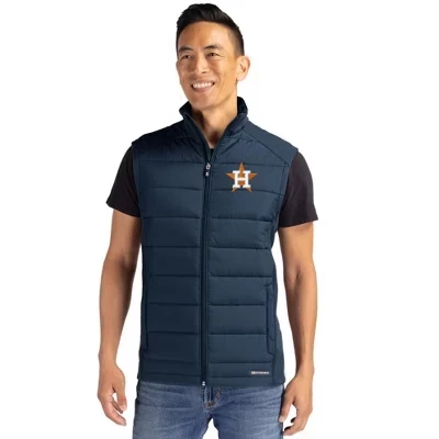 Мужской жилет на молнии Houston Astros Evoke Hybrid Softshell из переработанного материала