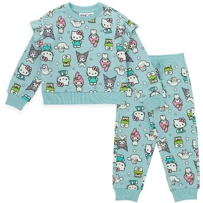 Детский комплект Hello Kitty свитшот и джоггеры, аква