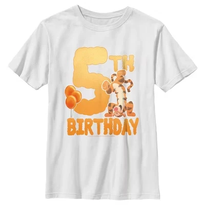 Футболка для мальчиков Винни-Пух Тигра 5 лет, белая