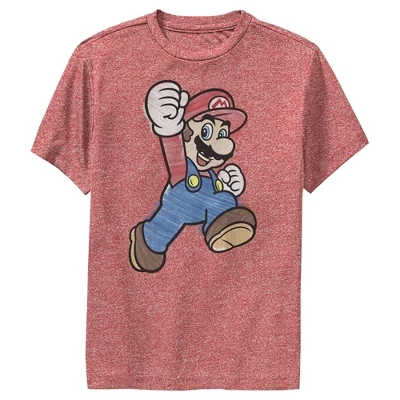 Футболка с надписью Mario Performance для мальчика