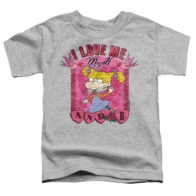 Футболки для маленьких мальчиков на День святого Валентина Angelica I Love Me Myself И футболка athletic heather