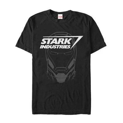 Мужская футболка с логотипом Stark Industries Iron Man черного цвета