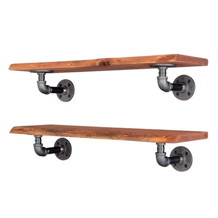 Настенные полки Pipe Decor из кедра, 61 см, 2 шт.