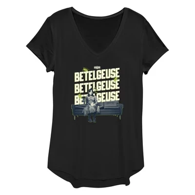 Женская футболка Beetlejuice «Книга мертвых», черная
