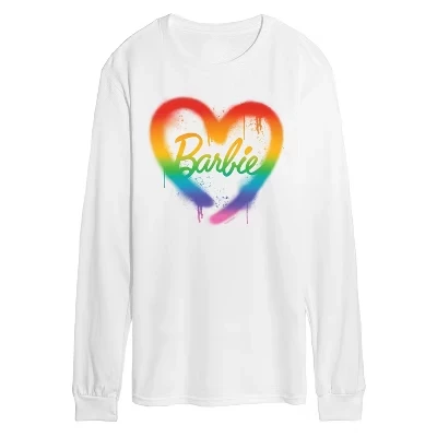 Мужская футболка Barbie Rainbow Heart, белая