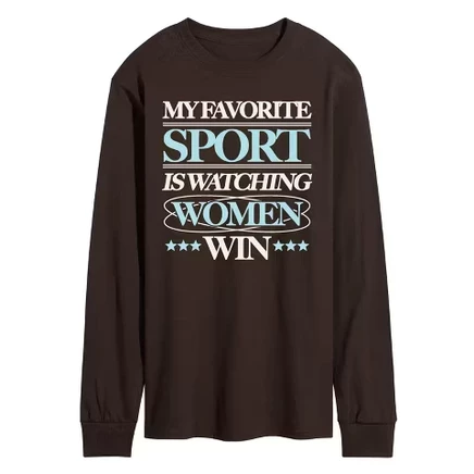 Мужской лонгслив Instant Message Women Win, коричневый