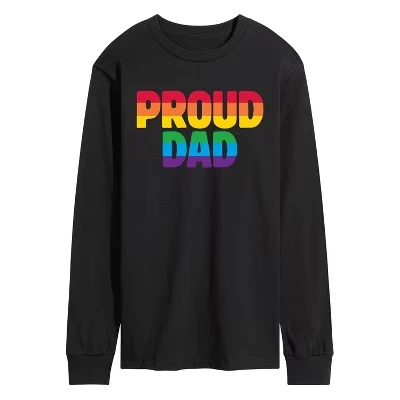Мужская футболка с длинным рукавом Proud Dad и графическим принтом 