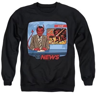 Мужской свитшот LogoVision Breaking News, черный