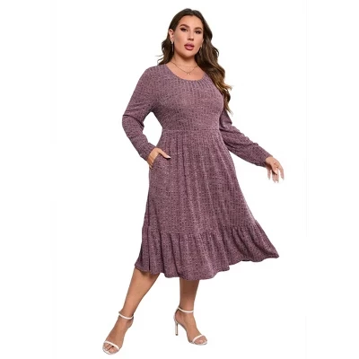 Женское платье макси Yesfashion больших размеров, красное