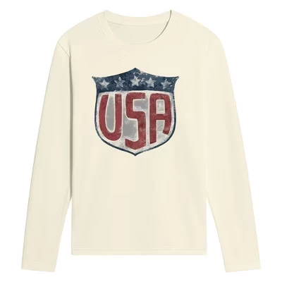 Мужской лонгслив Instant Message USA Shield, натуральный