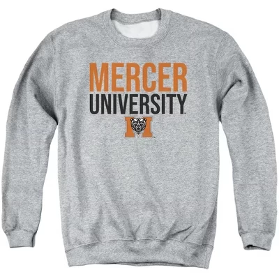 Унисекс свитшот NCAA Mercer Stacked, серый меланж
