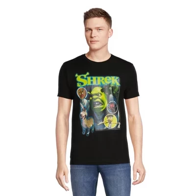 Мужская футболка с графическим принтом Angry Ogre от Dreamworks Shrek, черная