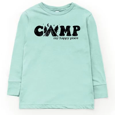 Молодежная футболка Camp My Happy Place с длинным рукавом из морской пены