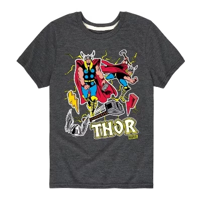 Футболка с коротким рукавом в стиле Thor Stickers с графическим рисунком heather charcoal