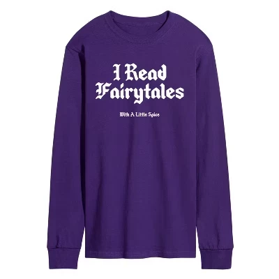 Мужская футболка с длинным рукавом Read Spice Fairytales с графическим рисунком фиолетового цвета