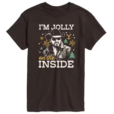 Мужская футболка Yellowstone Jolly On The Inside, коричневая