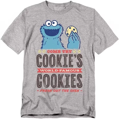 Мужская футболка Sesame Street «Cookie Monster» меланжевая