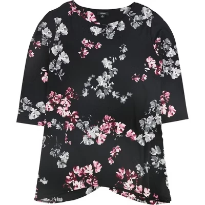 Женская блузка Alfani Swing Floral, черная