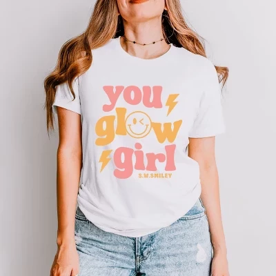 Футболка с коротким рукавом S.W.Smiley You Glow Girl Smiley, белая