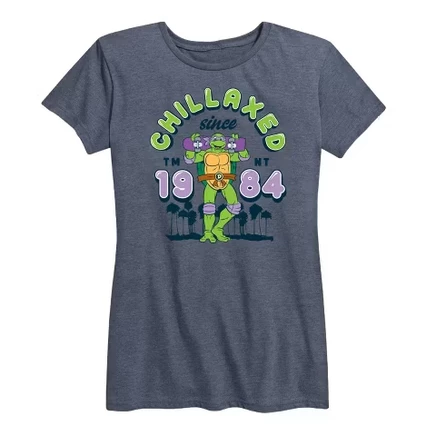 Women's -  - Chillaxed Since 84 Short Sleeve Graphic T-Shirt heather blue