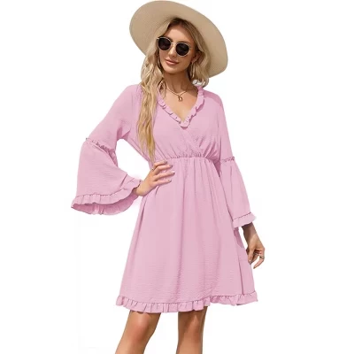 Женское платье BLUEMING A-силуэта, розовое