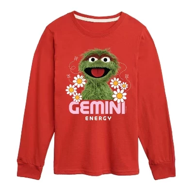 Лонгслив для мальчиков Sesame Street Oscar, красный