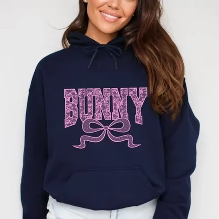 Женское худи Simply Sage Bunny Pink Lace, темно-синее