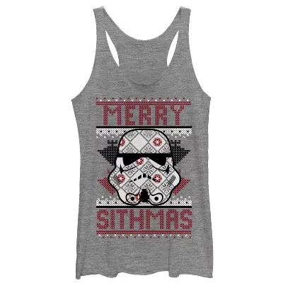 Женская майка STAR WARS Merry Sithmas, серая