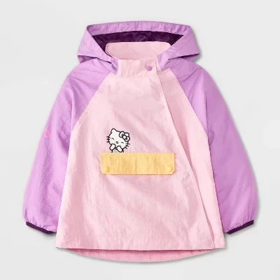 Детская ветровка Hello Kitty для девочек, розовая