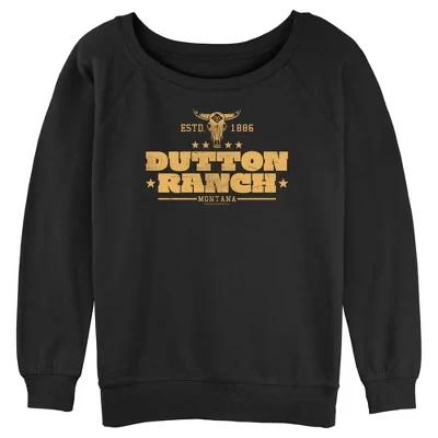 Женский свитшот Yellowstone Dutton Ranch, черный