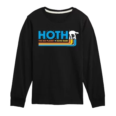 Hoth Horizontal Chest Hit Long Sleeve Graphic T-Shirt black