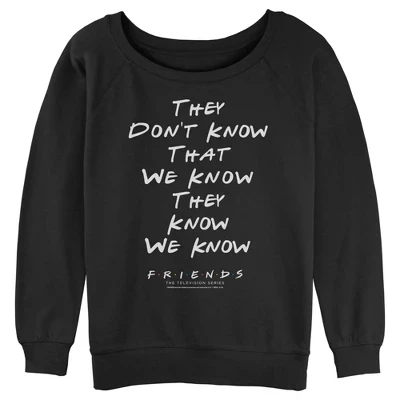 Женский свитшот Friends They Know We Know, черный